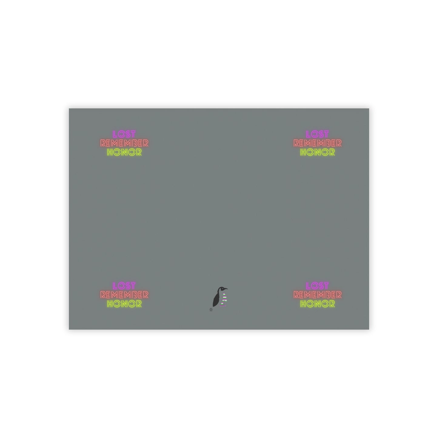 Post-it® Note Pads: Lost Remember Honor Dark Grey