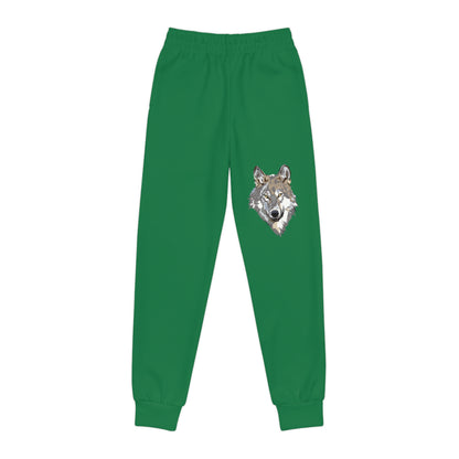 Youth Joggers: Wolves Dark Green