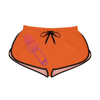 Women's Relaxed Shorts: Music Orange