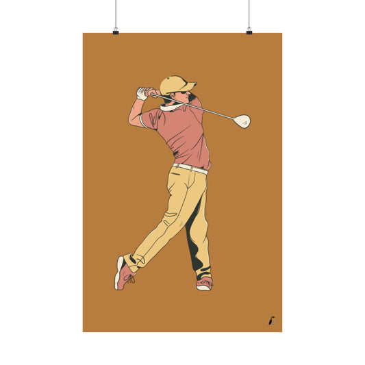 Premium Matte Vertical Posters: Golf Lite Brown