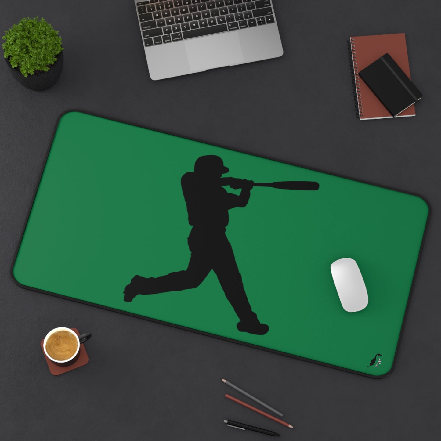 Desk Mat: Baseball Dark Green