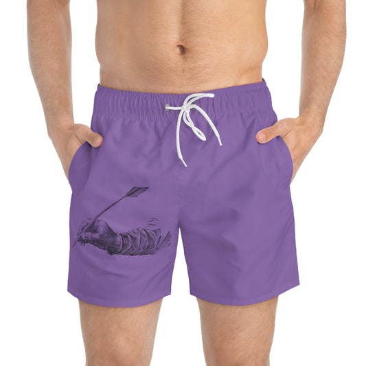 Swim Trunks: Writing Lite Purple