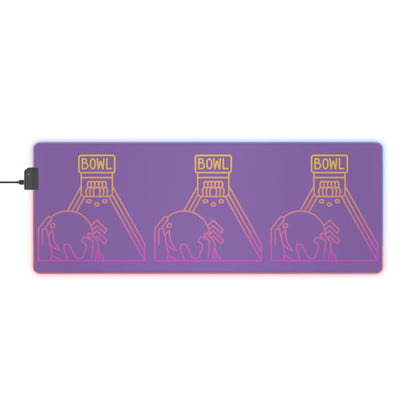 LED Gaming Mouse Pad: Bowling Lite Purple