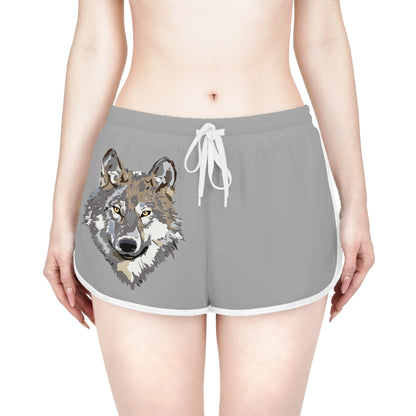 Women's Relaxed Shorts: Wolves Lite Grey