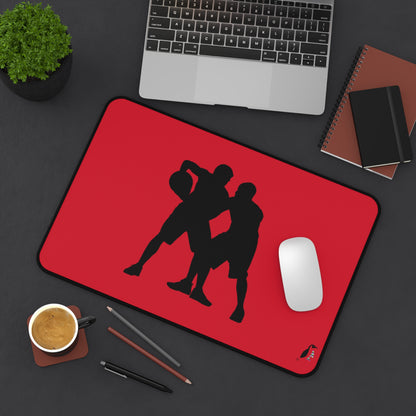 Desk Mat: Basketball Dark Red