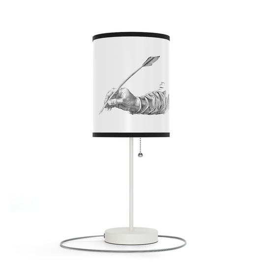 Lamp on a Stand, US|CA plug: Writing White