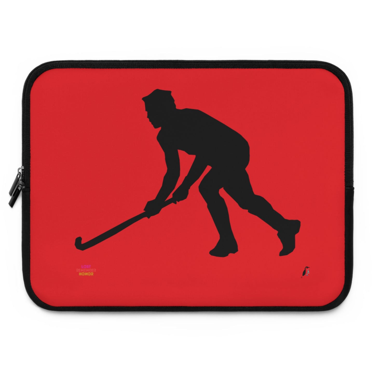 Laptop Sleeve: Hockey Red