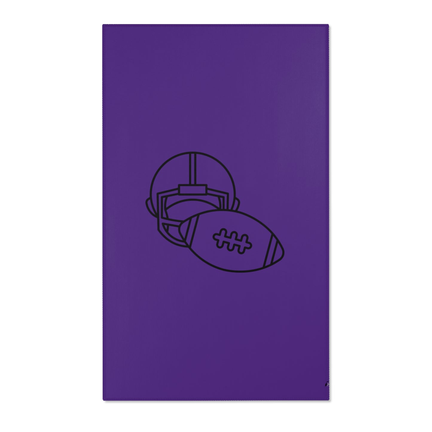 Area Rug (Rectangle): Football Purple