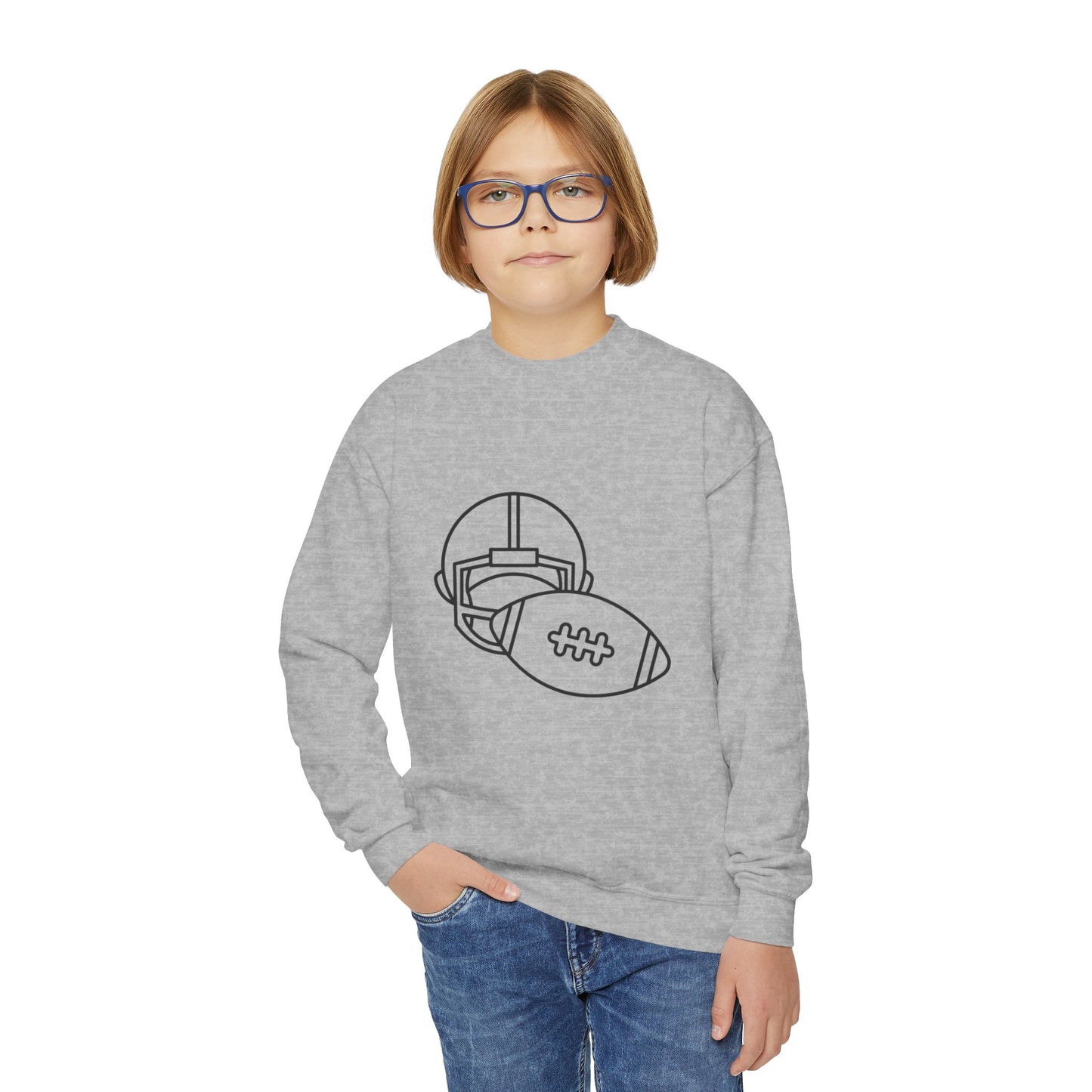 Youth Crewneck Sweatshirt: Football 