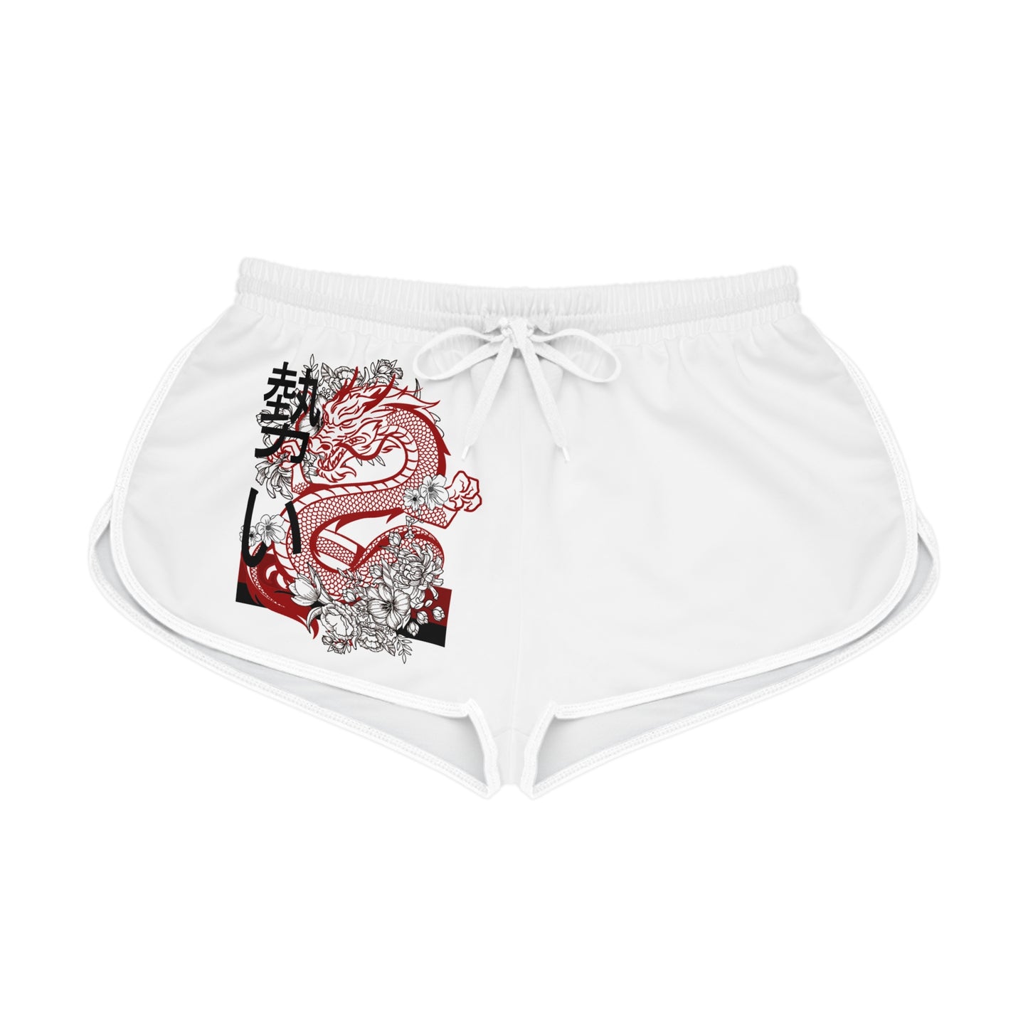 Women's Relaxed Shorts: Dragons White