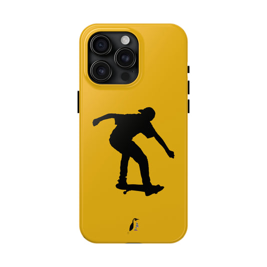 Tough Phone Cases (for iPhones): Skateboarding Yellow