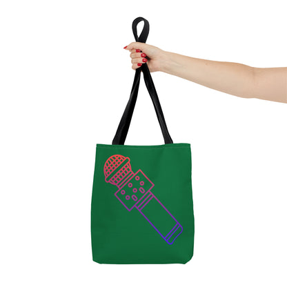 Tote Bag: Music Dark Green