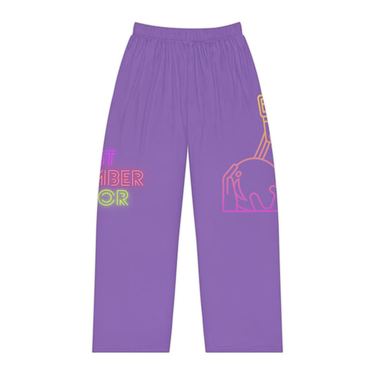 Women's Pajama Pants: Bowling Lite Purple
