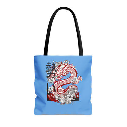 Tote Bag: Dragons Lite Blue