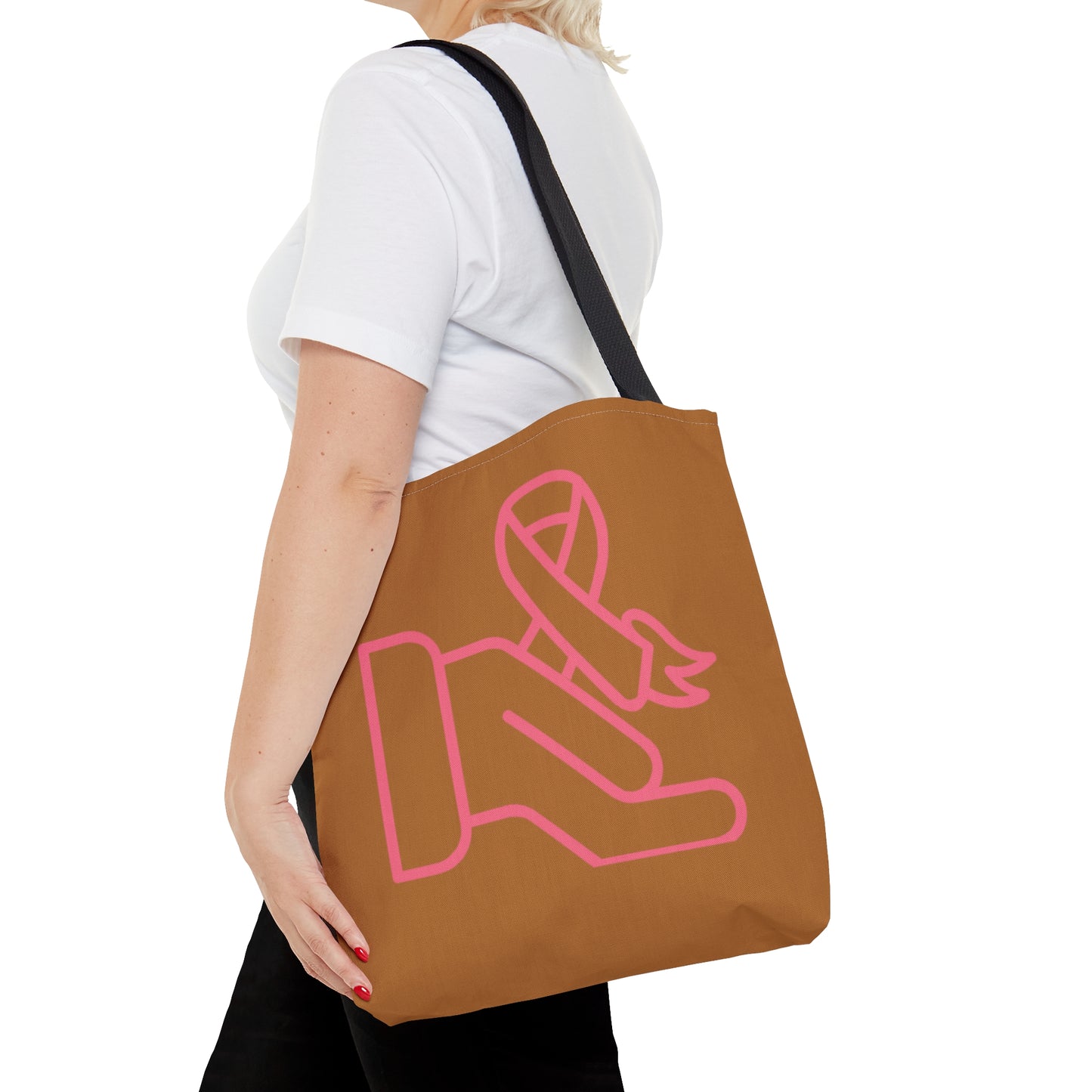 Tote Bag: Fight Cancer Lite Brown