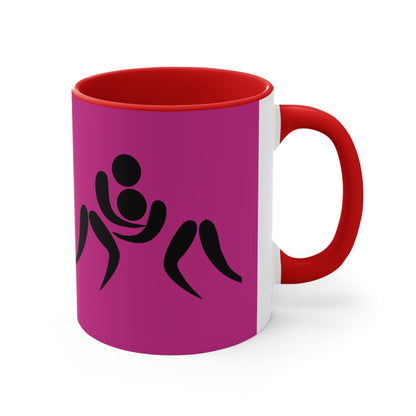 Accent Coffee Mug, 11oz: Wrestling Pink