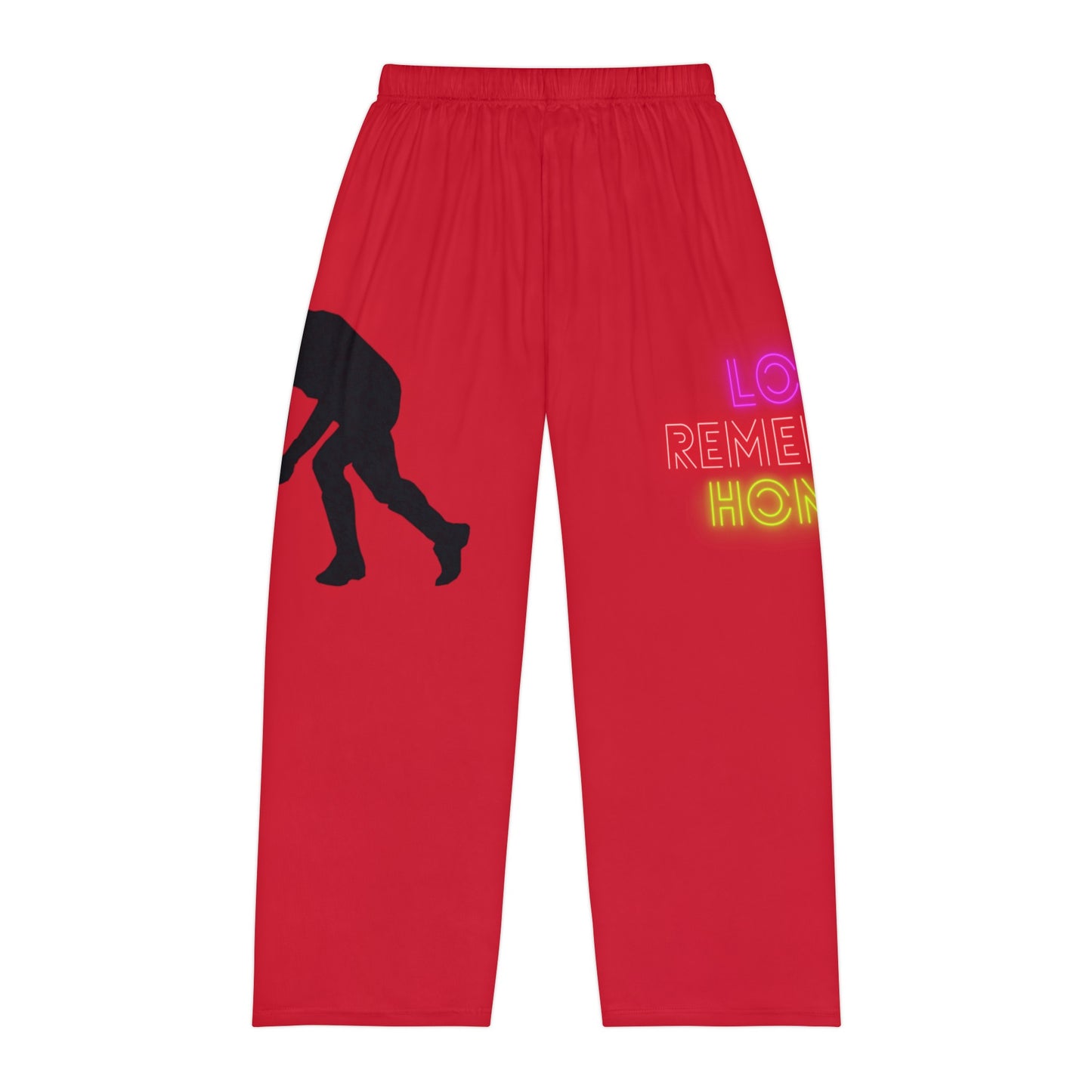 Men's Pajama Pants: Hockey Dark Red