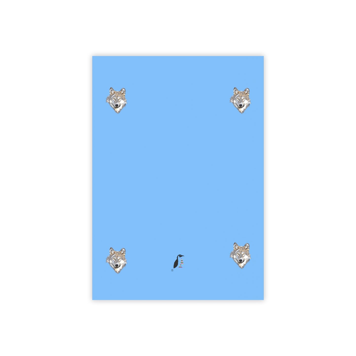 Post-it® Note Pads: Wolves Lite Blue