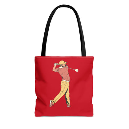 Tote Bag: Golf Dark Red