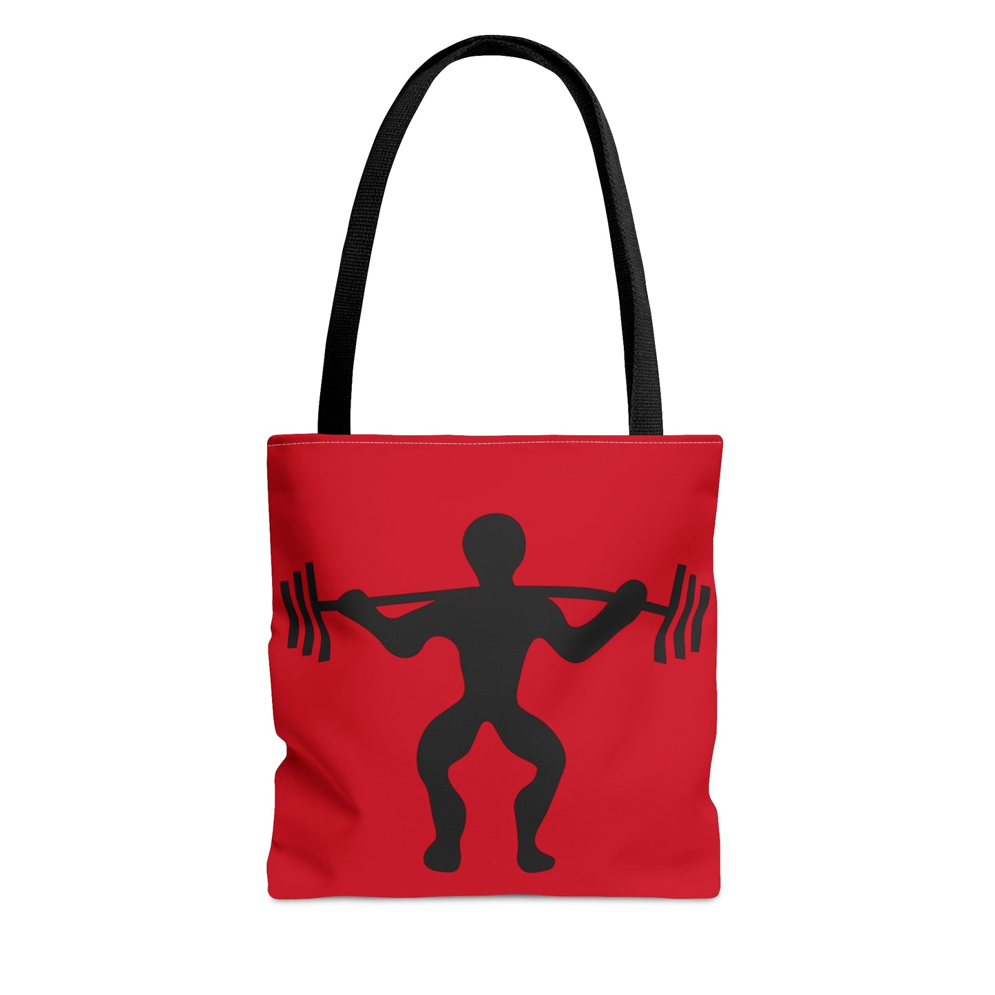 Tote Bag: Weightlifting Dark Red