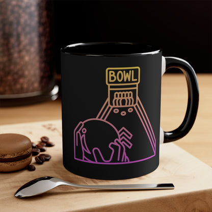 Accent Coffee Mug, 11oz: Bowling Black