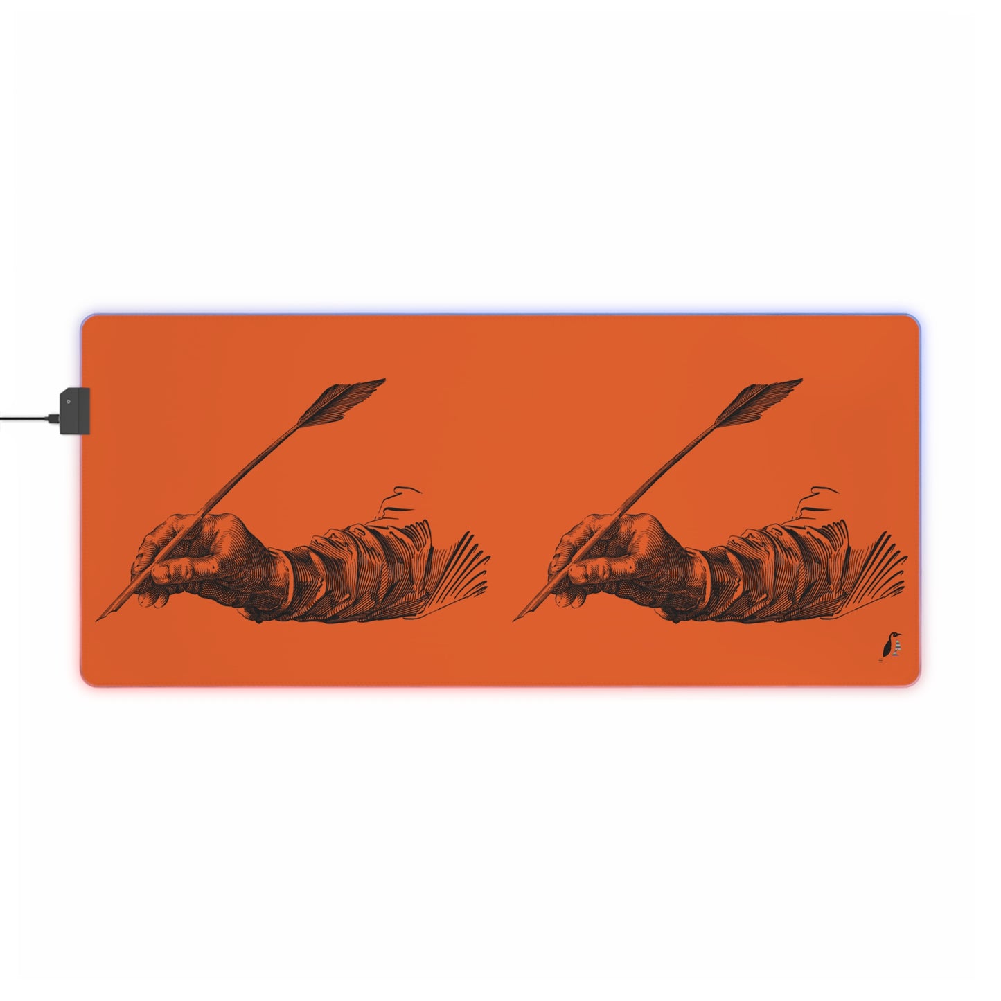 LED Gaming Mouse Pad: Writing Orange