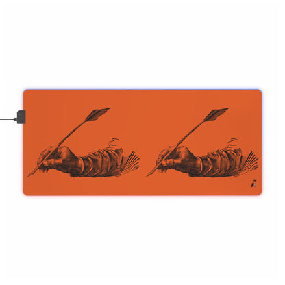 LED Gaming Mouse Pad: Writing Orange