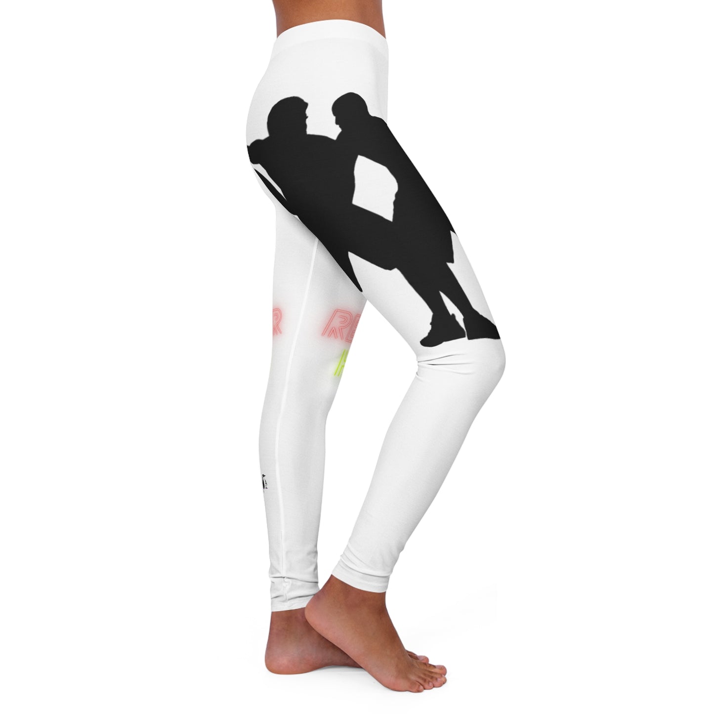 Women's Spandex Leggings: Basketball White