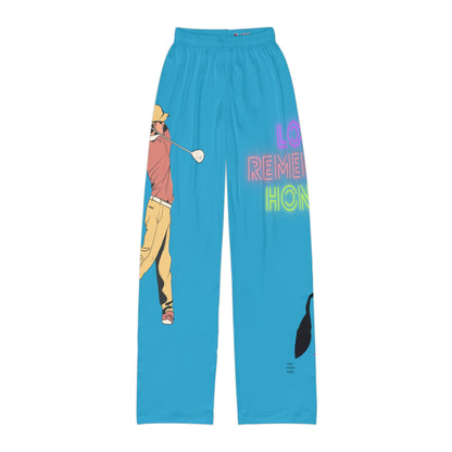 Kids Pajama Pants: Golf Turquoise