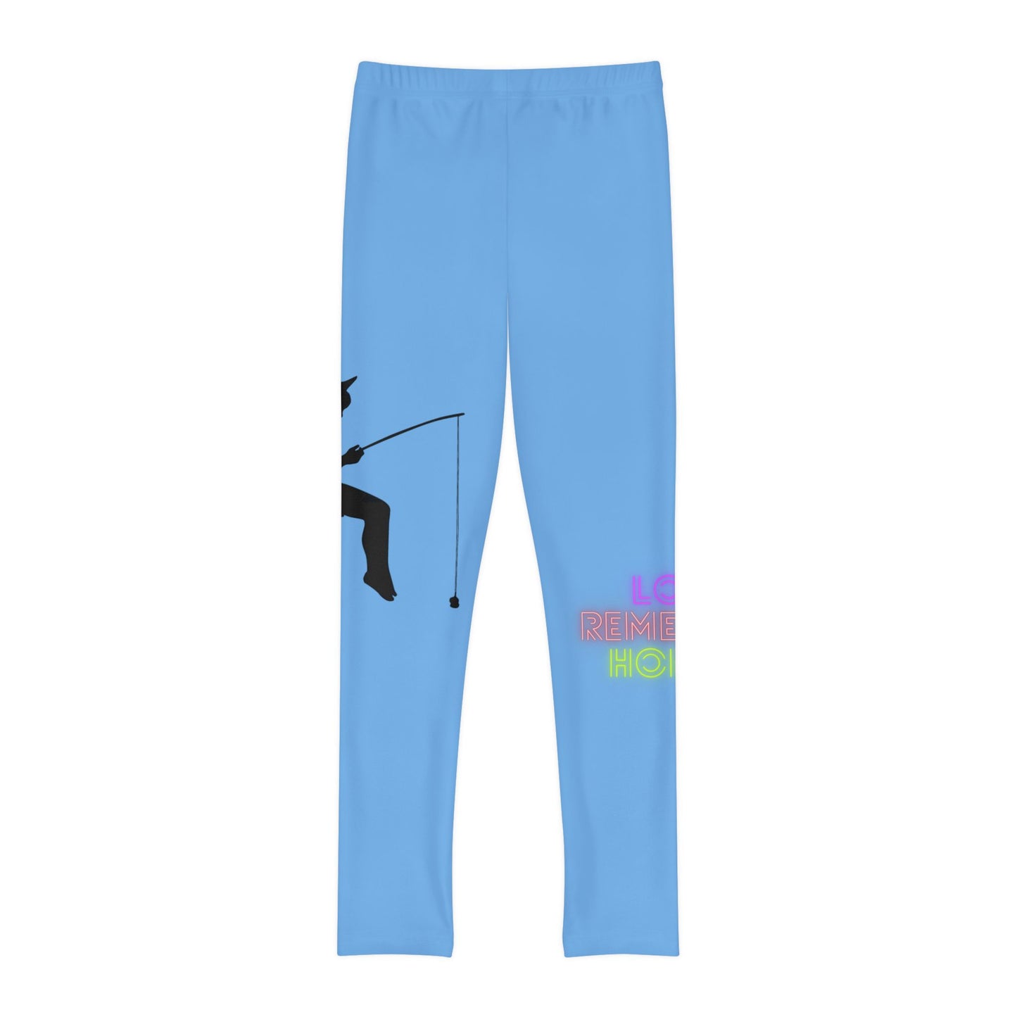 Youth Full-Length Leggings: Fishing Lite Blue