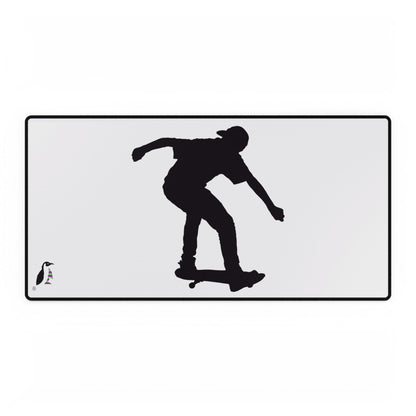 Desk Mats: Skateboarding White