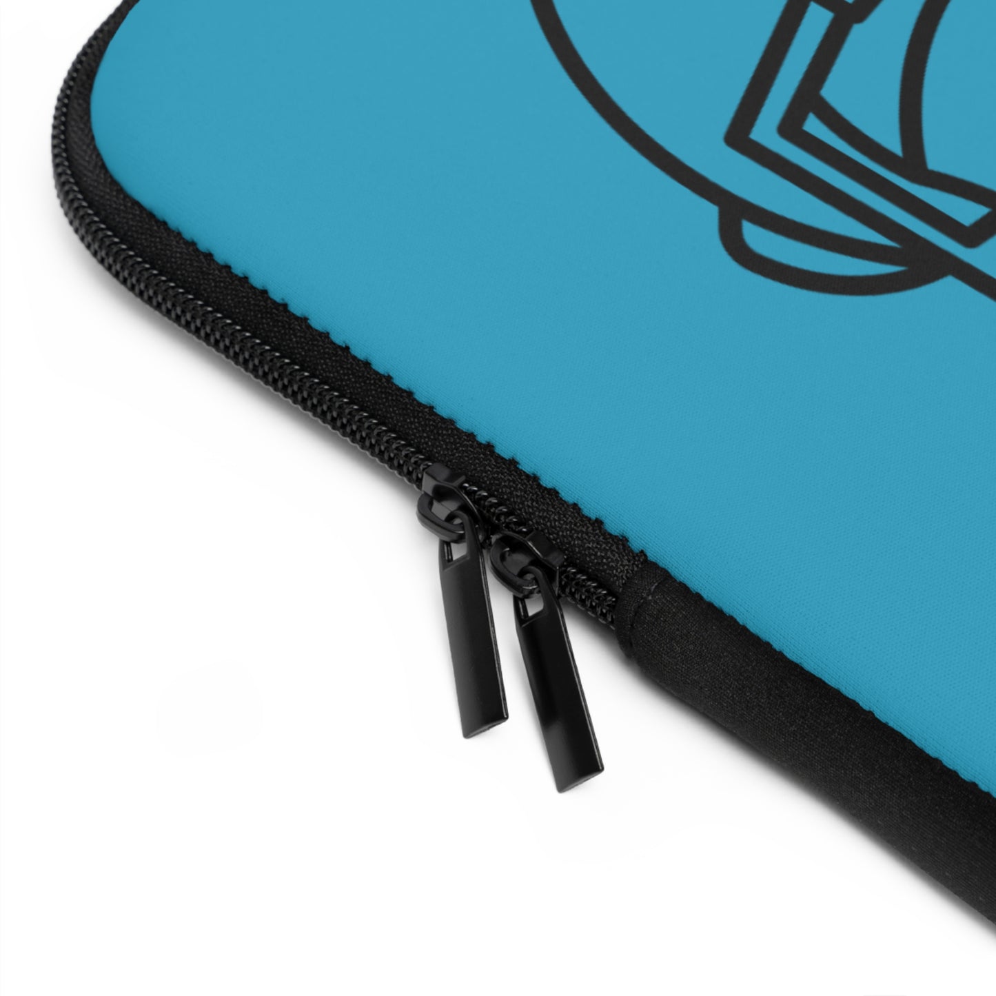 Laptop Sleeve: Football Turquoise