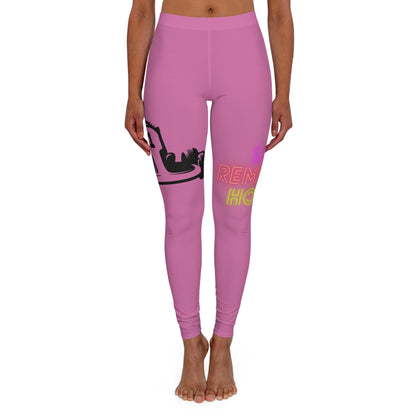 Women's Spandex Leggings: Racing Lite Pink