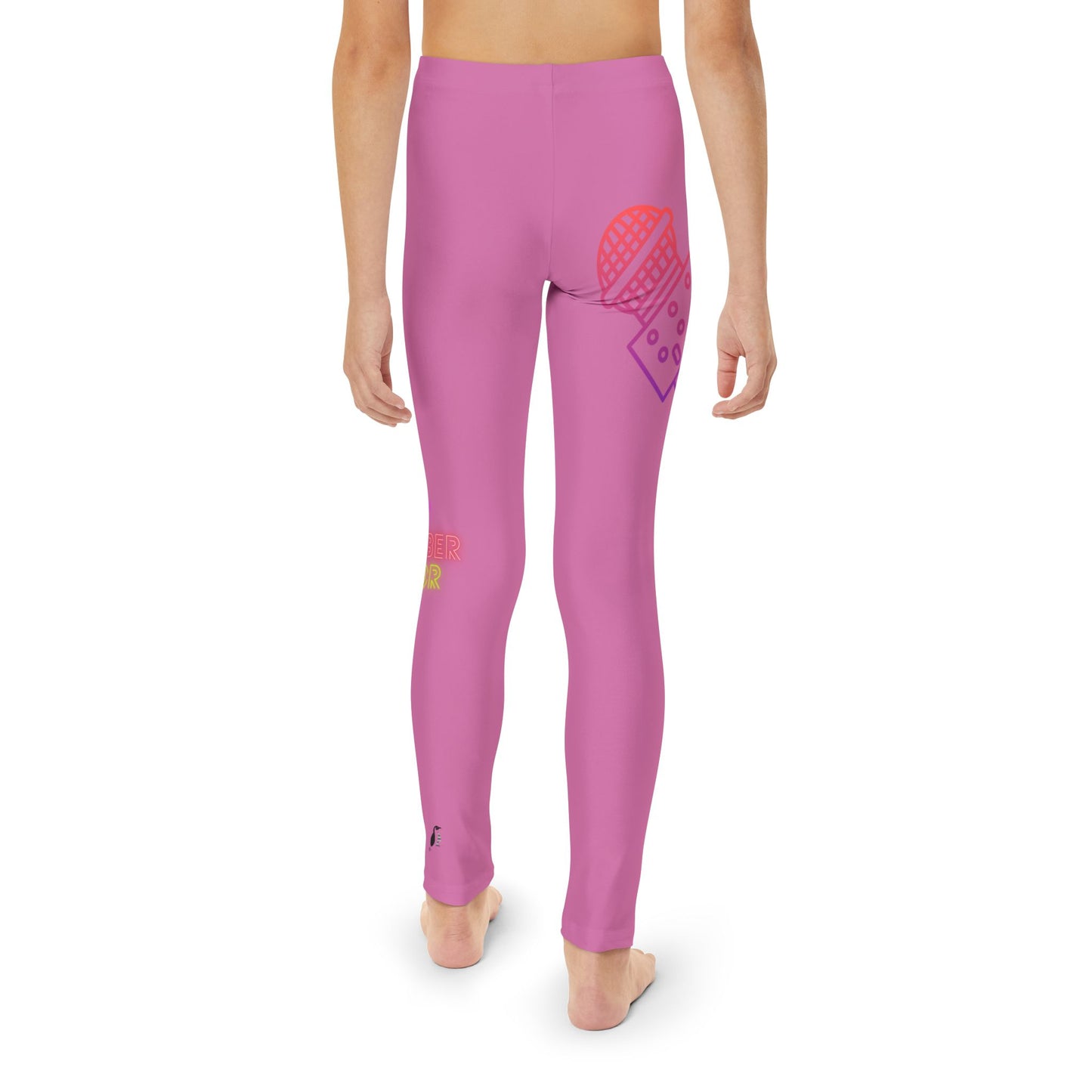 Youth Full-Length Leggings: Music Lite Pink