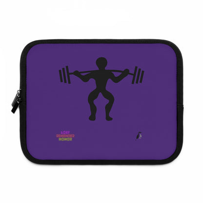 Laptop Sleeve: Weightlifting Purple