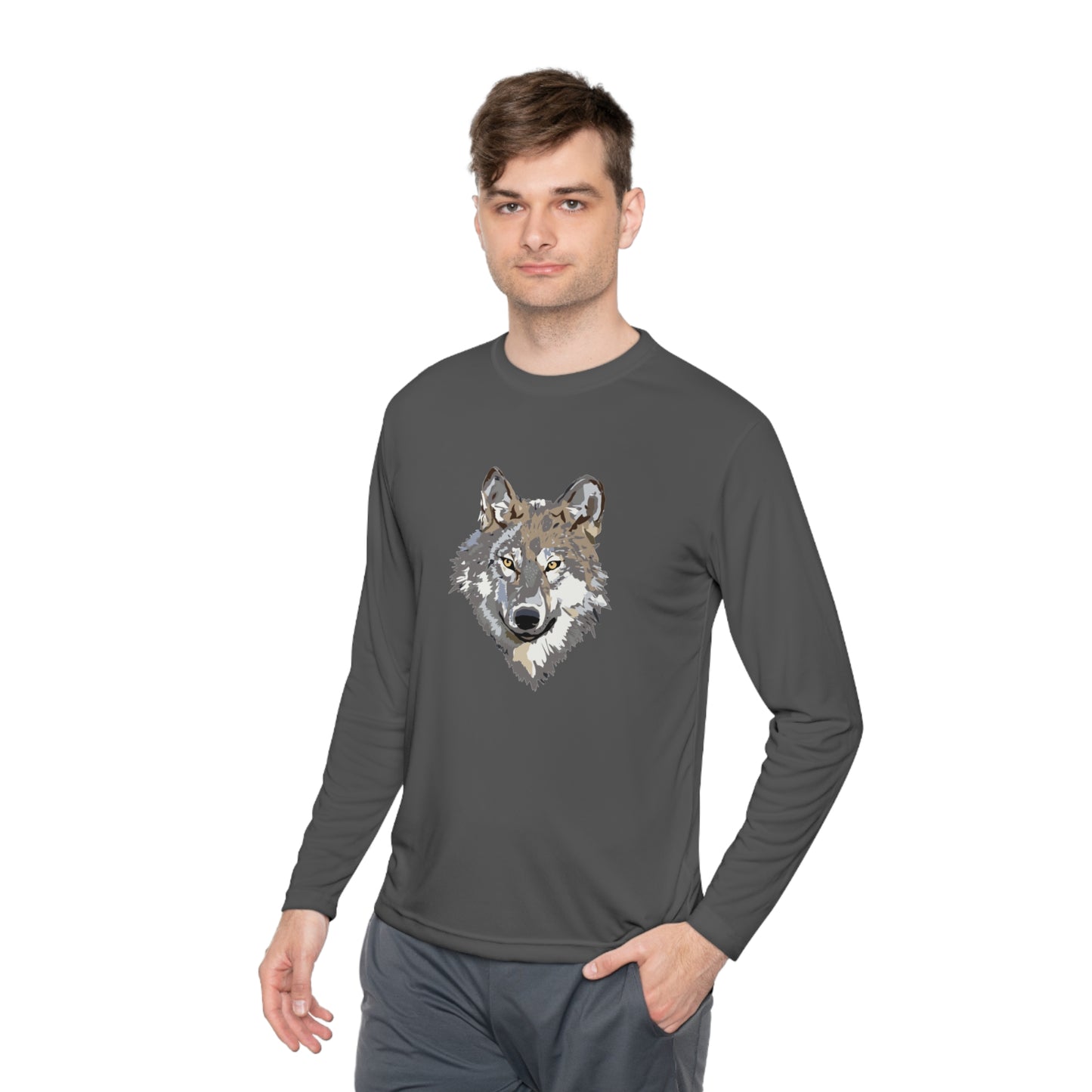 Lightweight Long Sleeve Tee: Wolves #1