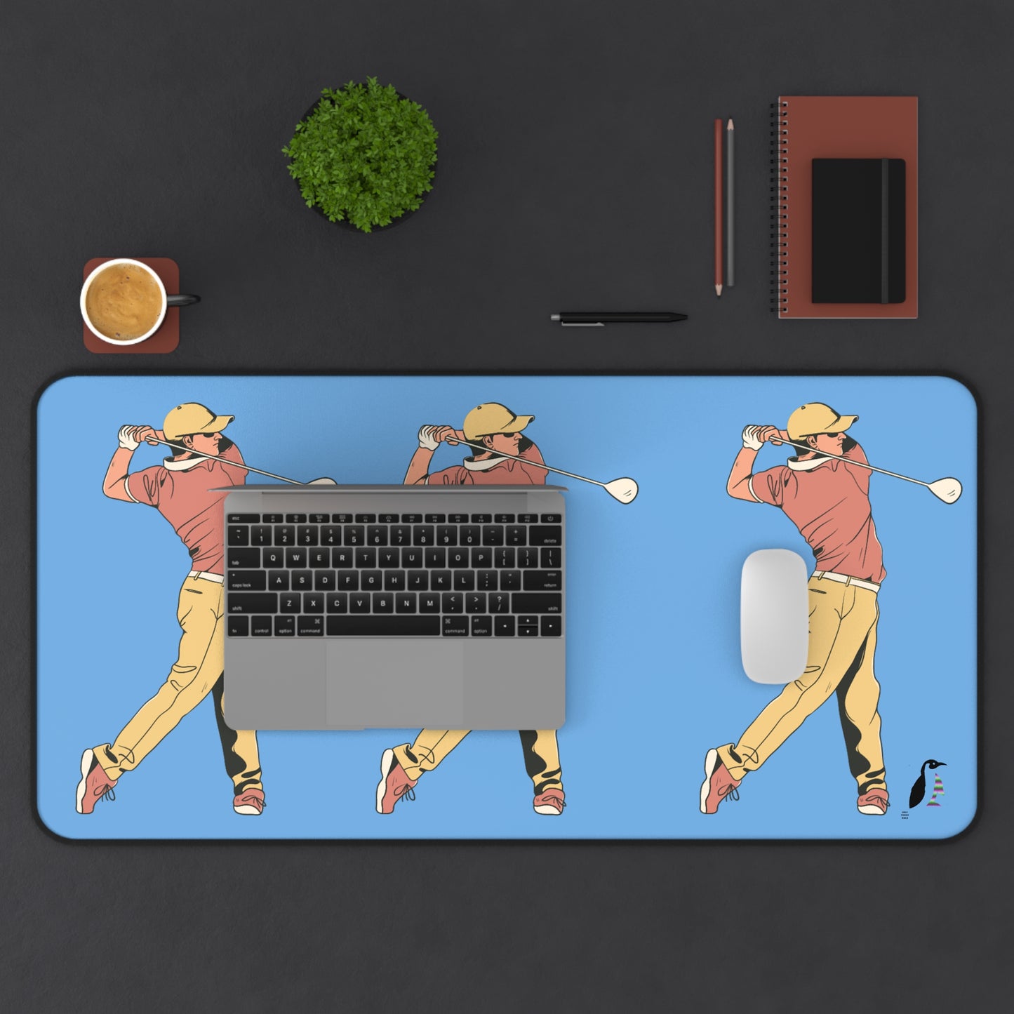 Desk Mat: Golf Lite Blue