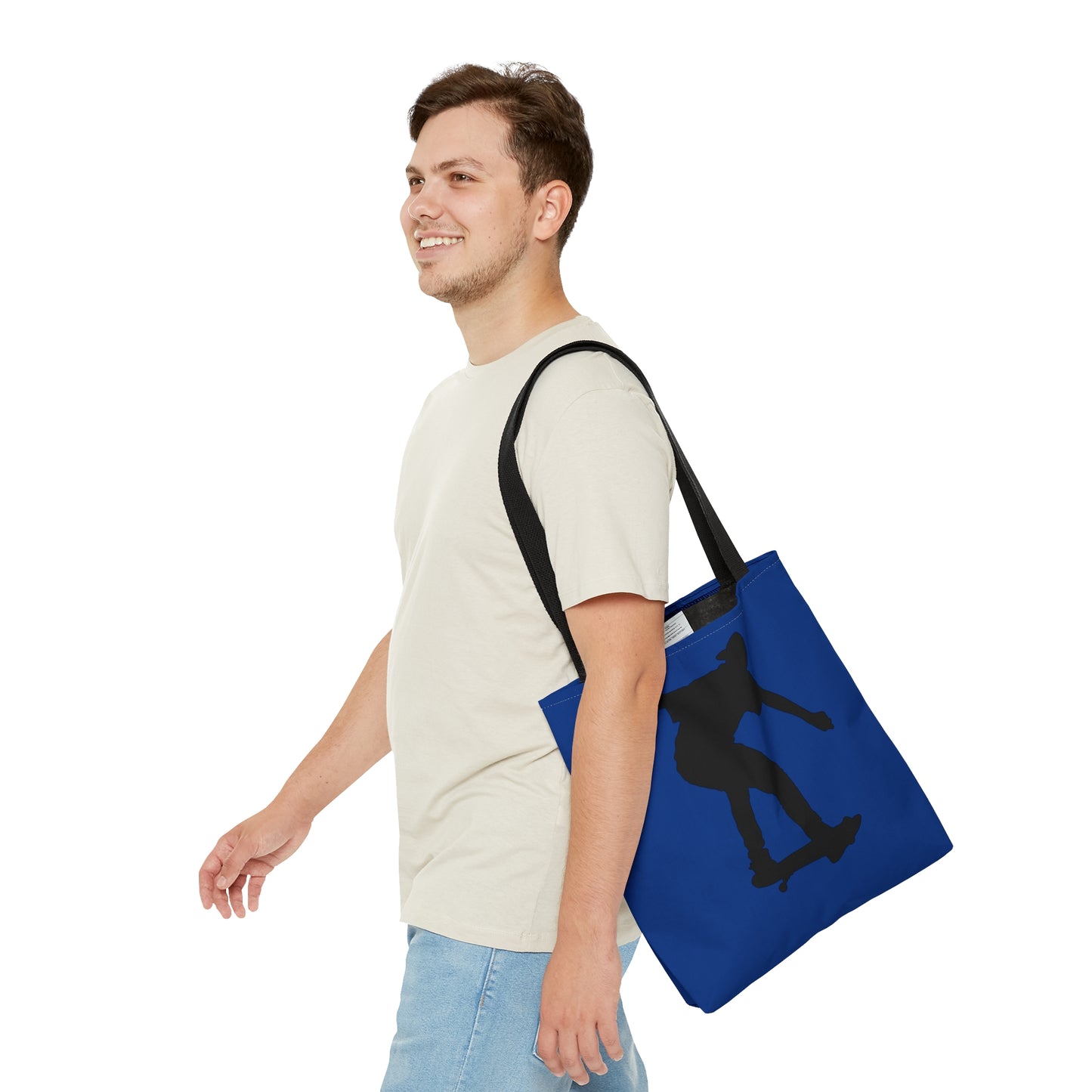 Tote Bag: Skateboarding Dark Blue