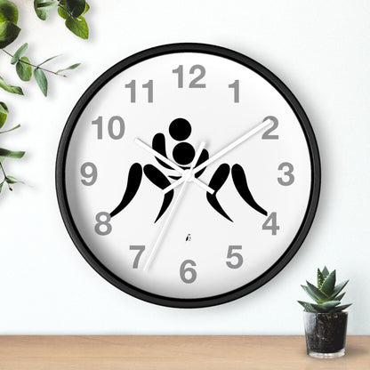 Wall clock: Wrestling Grey