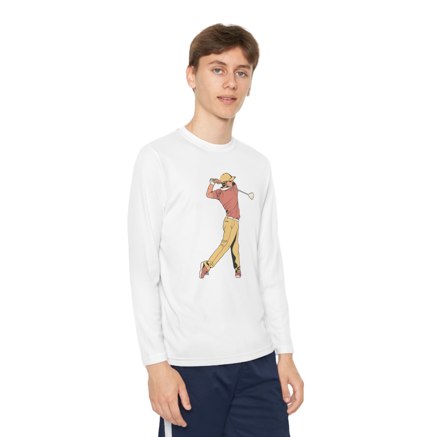 Youth Long Sleeve Competitor Tee: Golf