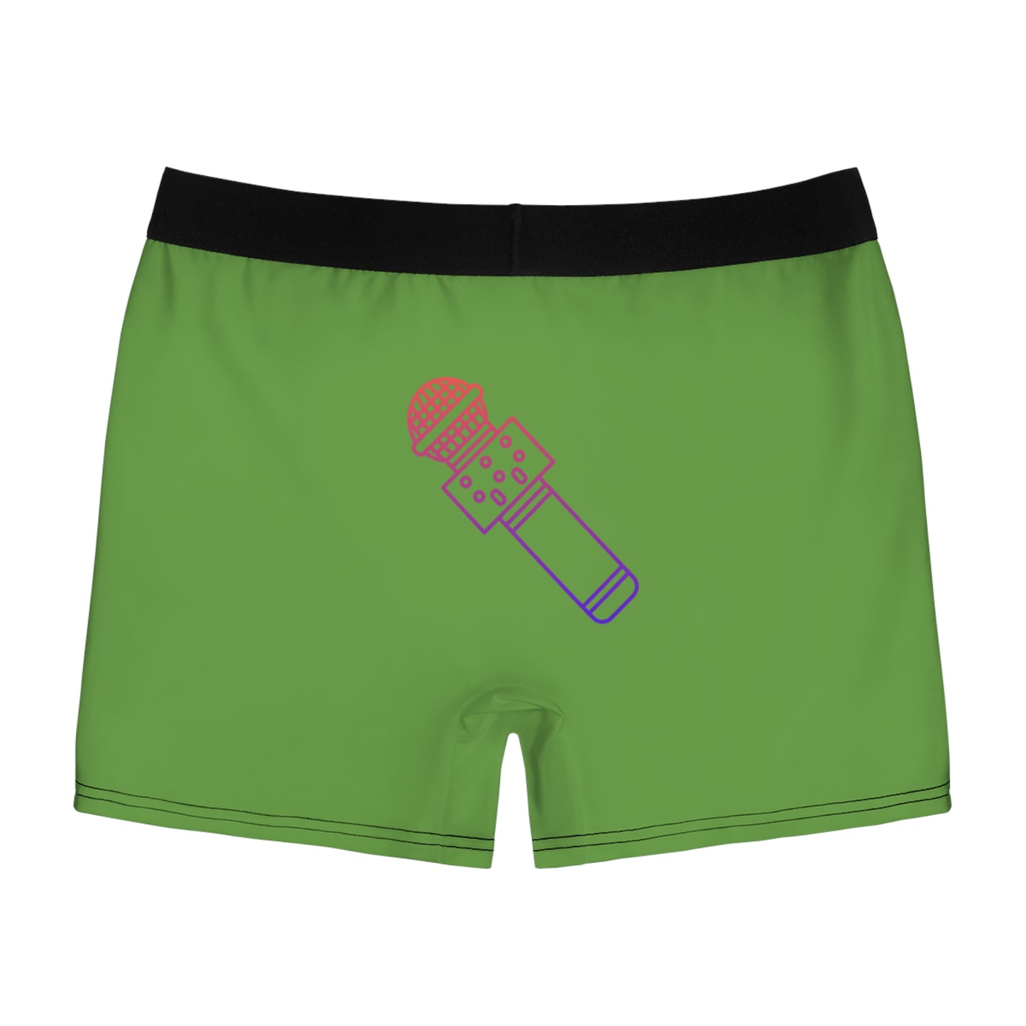 Men's Boxer Briefs: Music Green