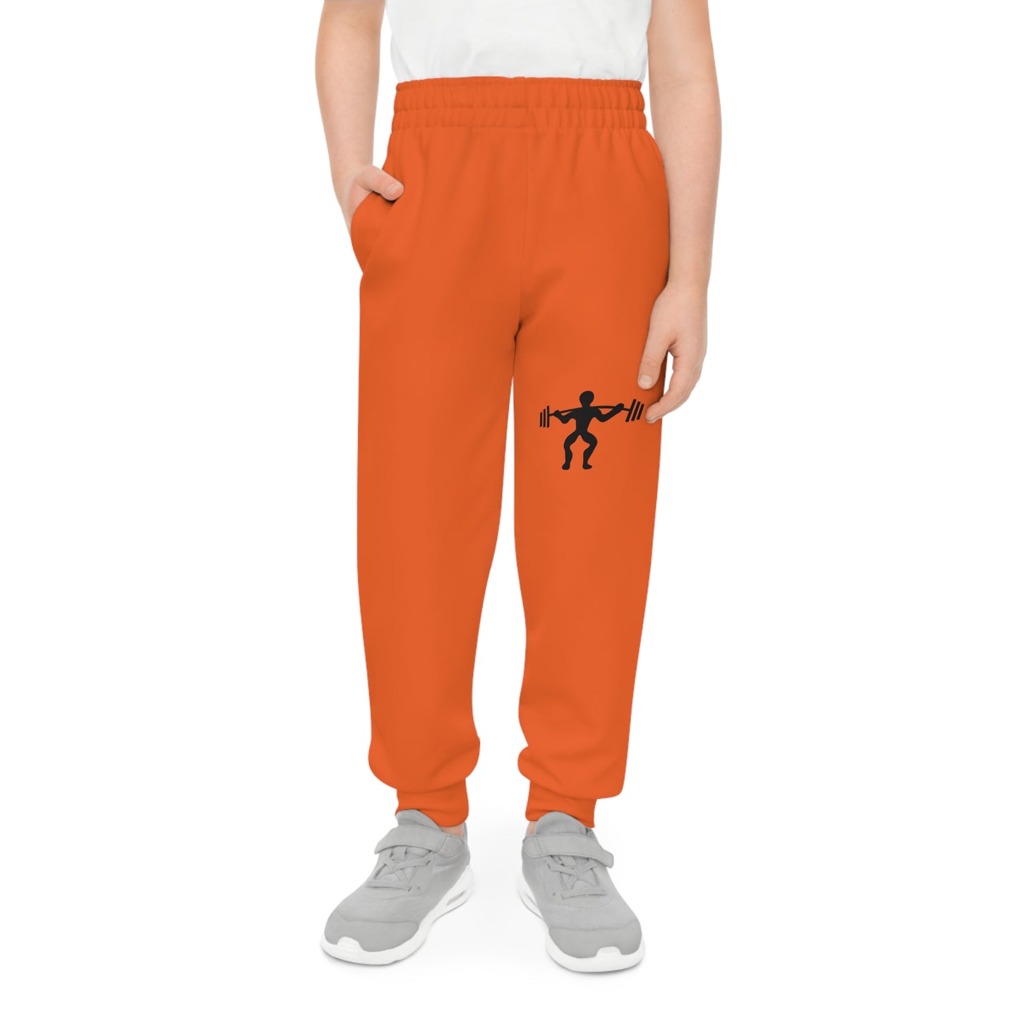 Youth Joggers: Weightlifting Orange