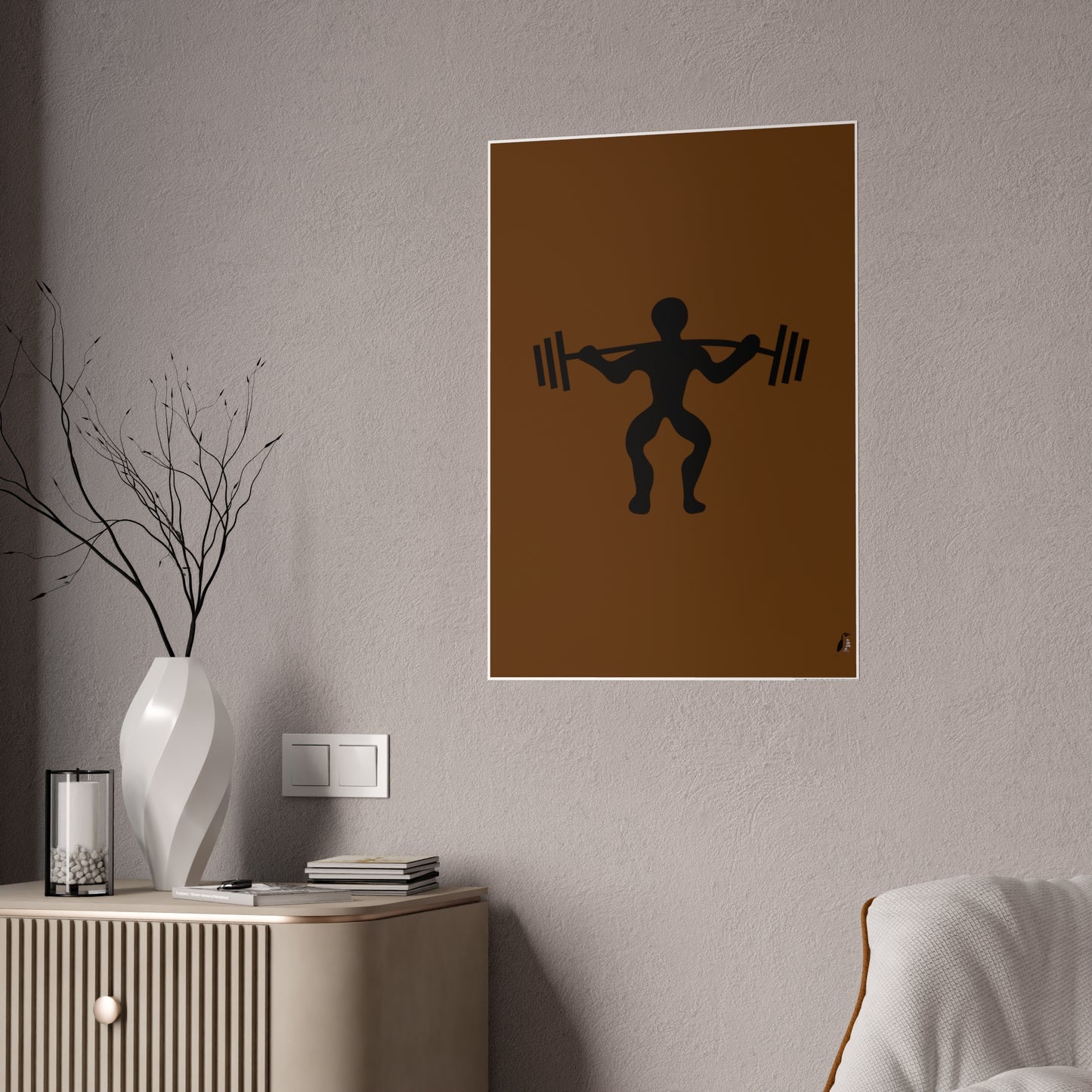 Gloss Posters: Weightlifting Brown