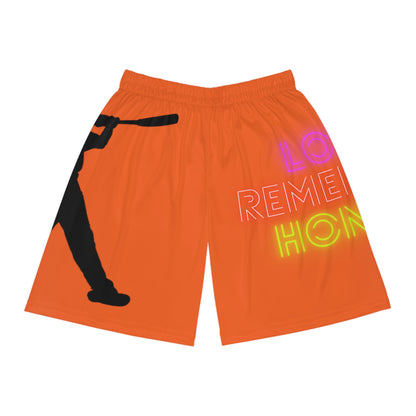 Mga Short sa Basketbol: Baseball Orange 