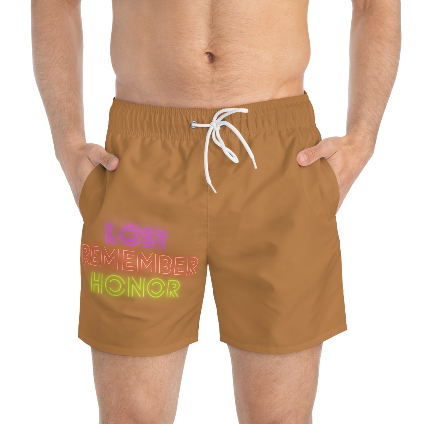 Swim Trunks: Lost Remember Honor Lite Brown