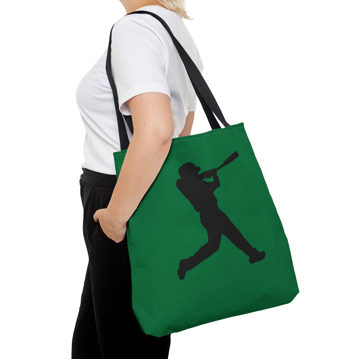 Tote Bag: Baseball Dark Green