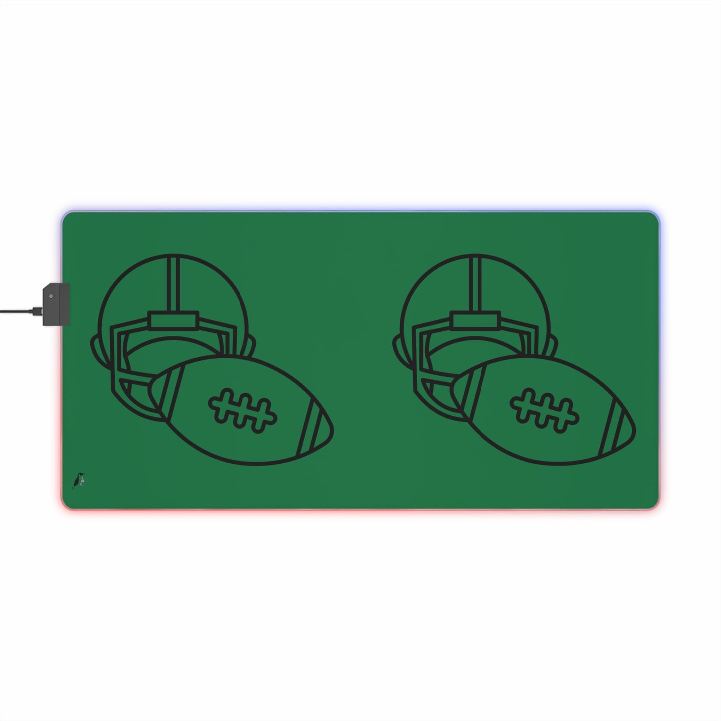 LED Gaming Mouse Pad: Football Dark Green