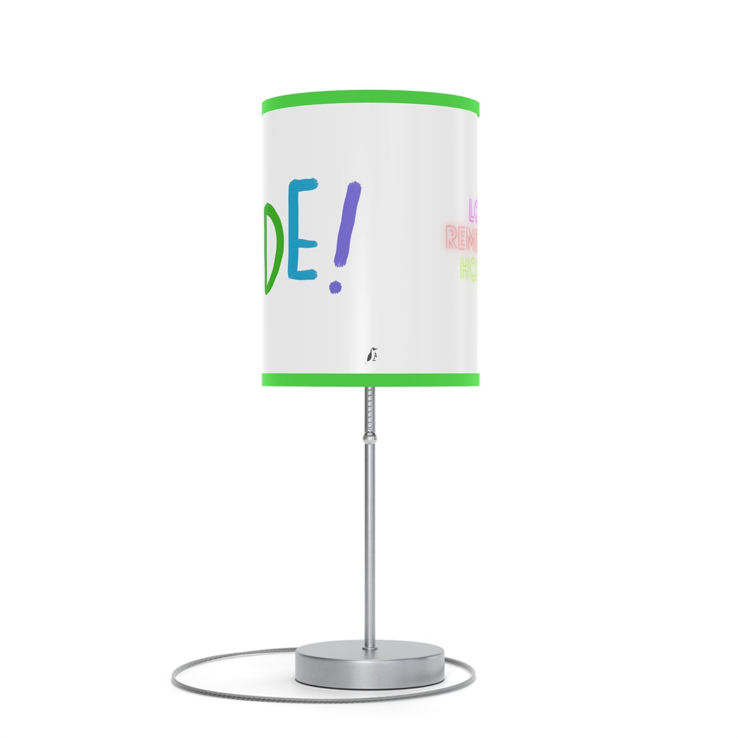 Lamp on a Stand, US|CA plug: LGBTQ Pride White