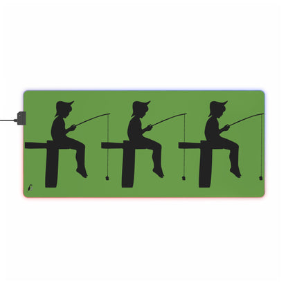 LED Gaming Mouse Pad: Fishing Green