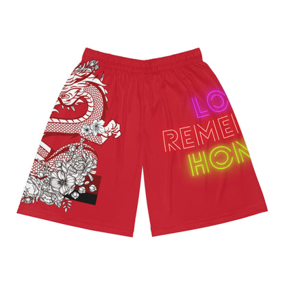 Basketball Shorts: Dragons Dark Red